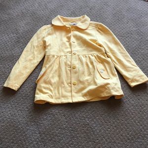 Yellow pea coat for kids.